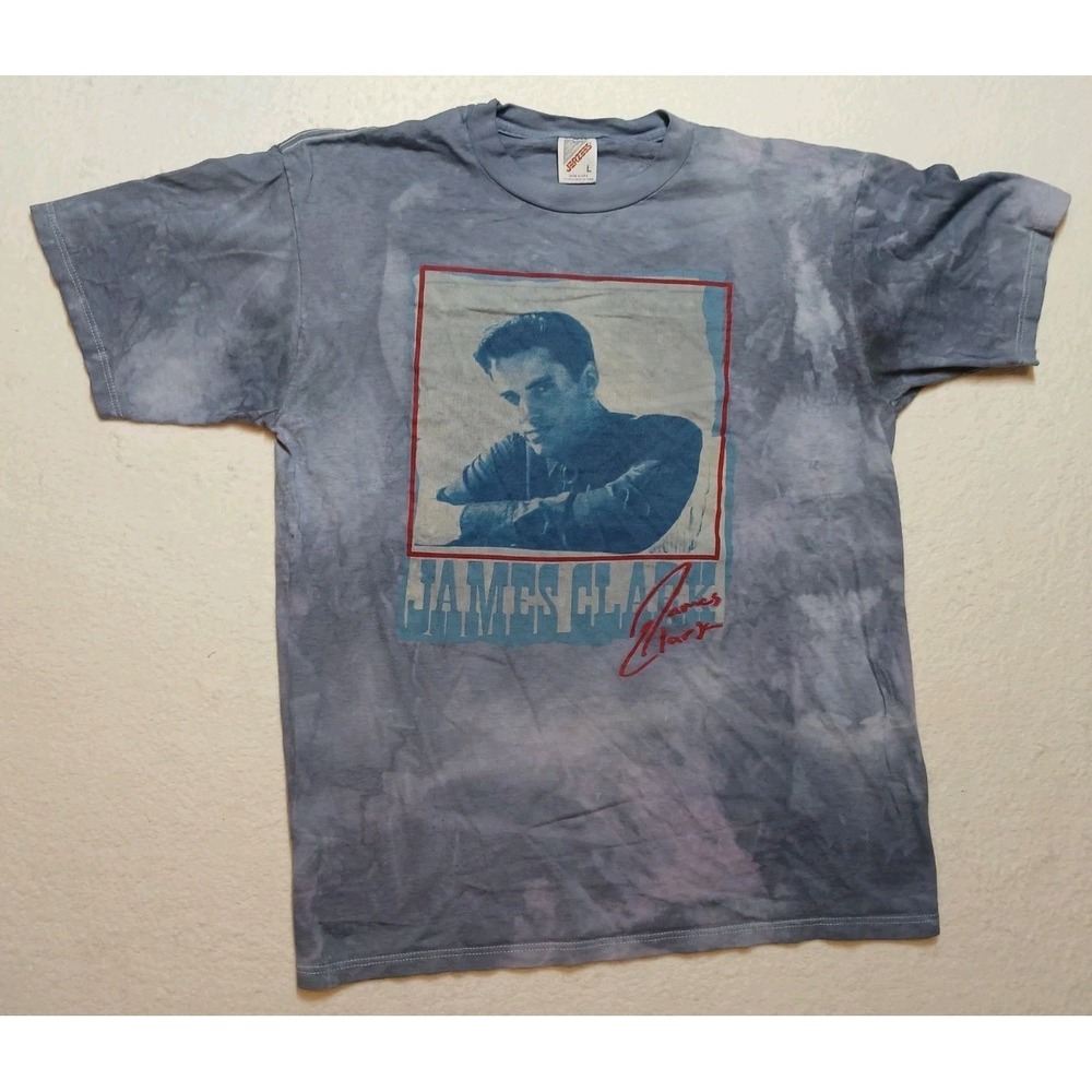 Vintage 90s James Clark T Shirt L Tie Dye Jerzees Made In USA Single Stitch
